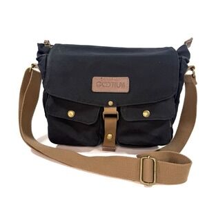 Gootium Canvas Messenger Bag Crossbody Black Multi Pocket EDC Travel